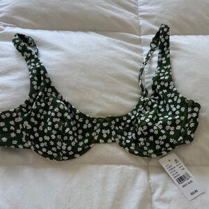 PacSun Dark Green Floral Underwire Bralette